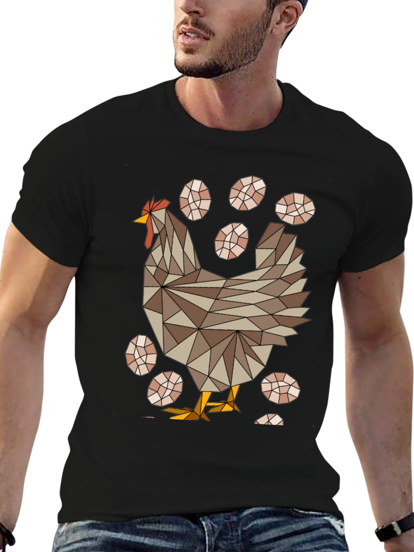 Geometric Chicken T-Shirt