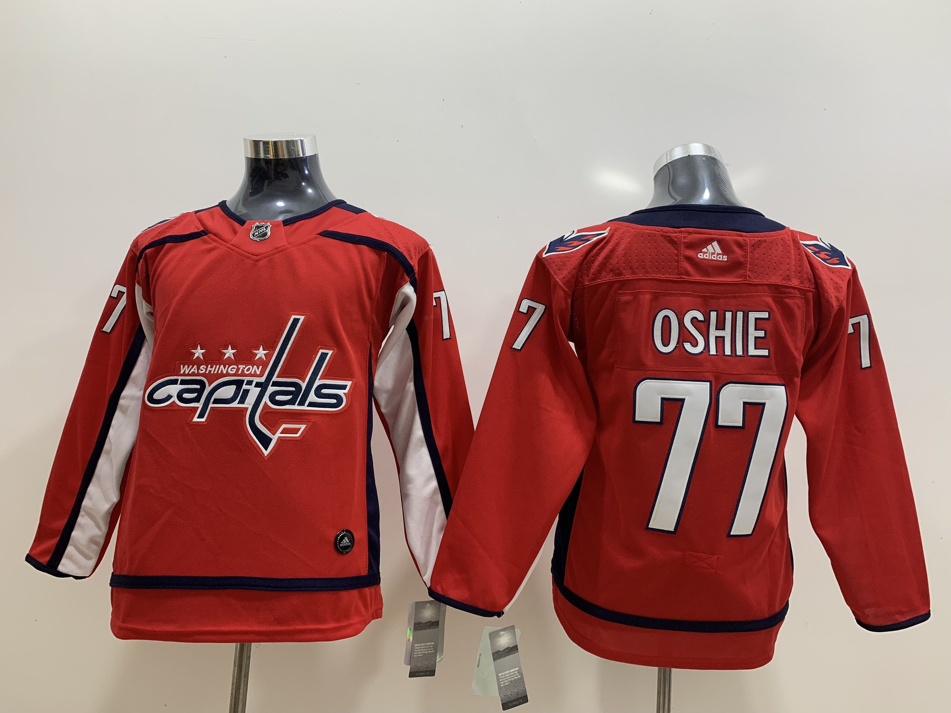 Men's Washington Capitals TJ Oshie #77 Red Home Breakaway Player Jerseys