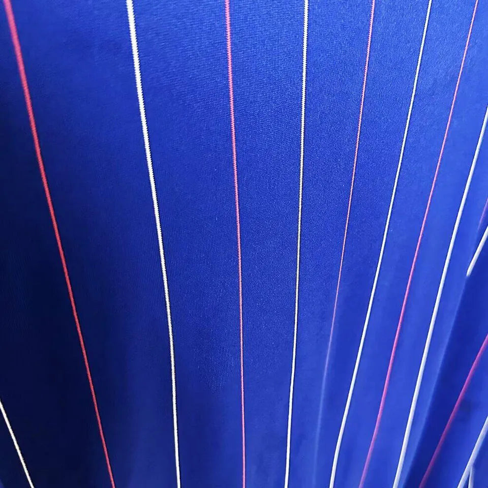 1980/82 France Home Blue Retro Long Sleeve Jersey Detail 4