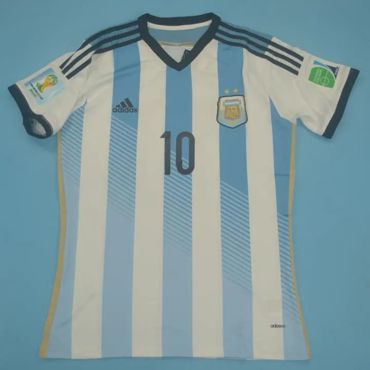 2014/15 Argentina Home Retro Soccer Jersey Detail 1