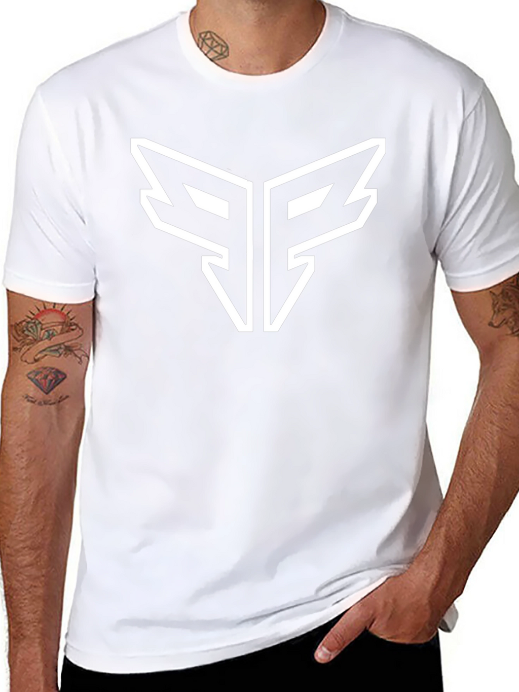 Modern Black T-Shirt with Bold Graphic Logo