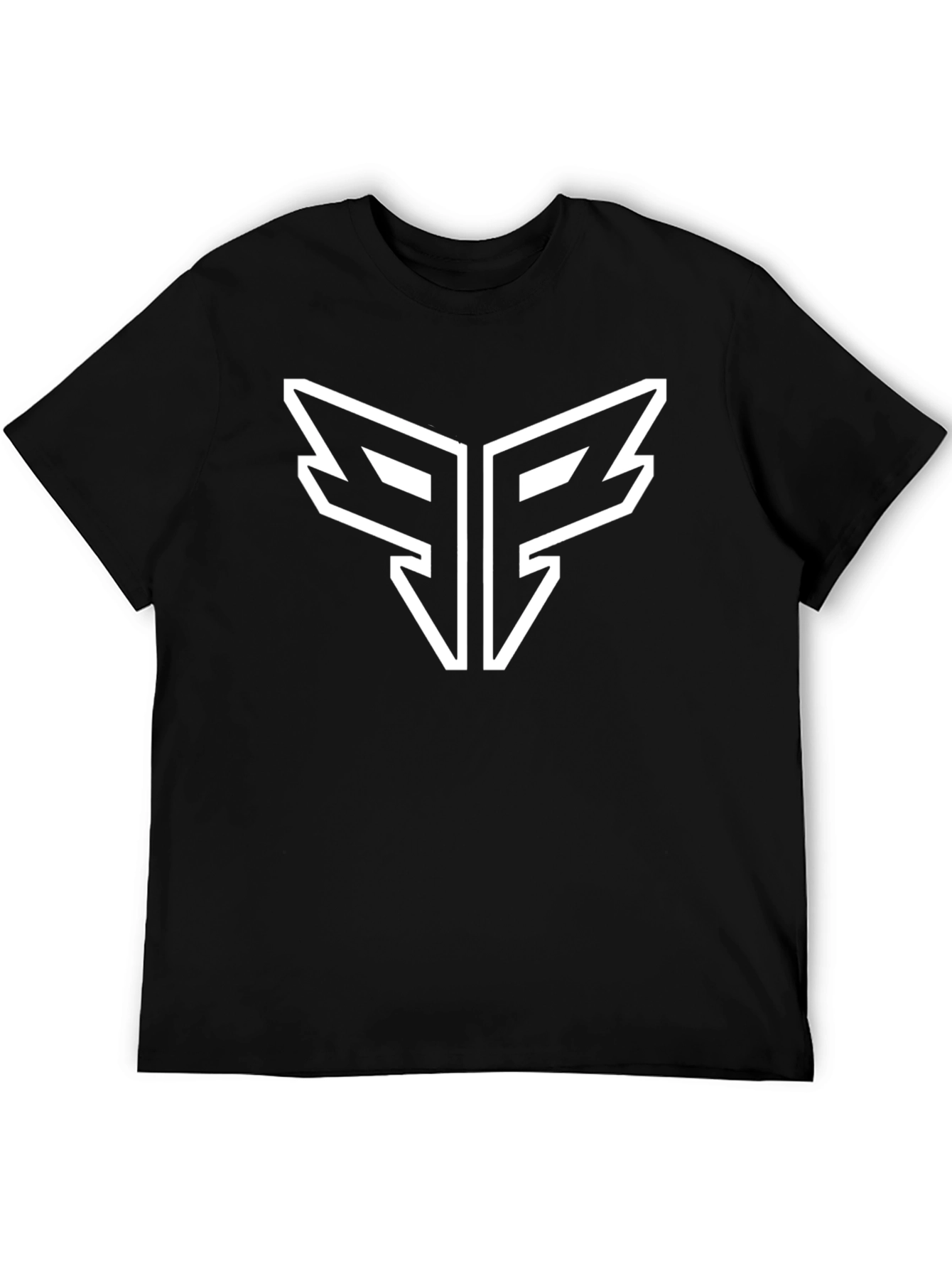 Modern Black T-Shirt with Bold Graphic Logo