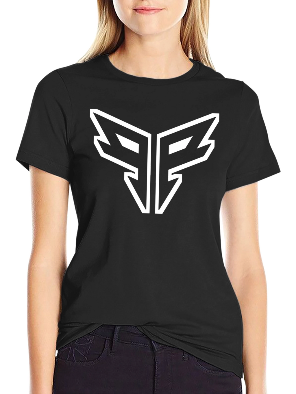 Modern Black T-Shirt with Bold Graphic Logo