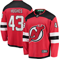 Men's New Jerseys Devils Jack Hughes #43 Red Player Game Jerseys