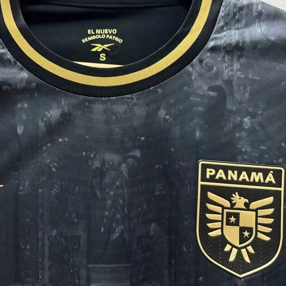 2024/25 Panama Black Fans Soccer Jersey Detail 2
