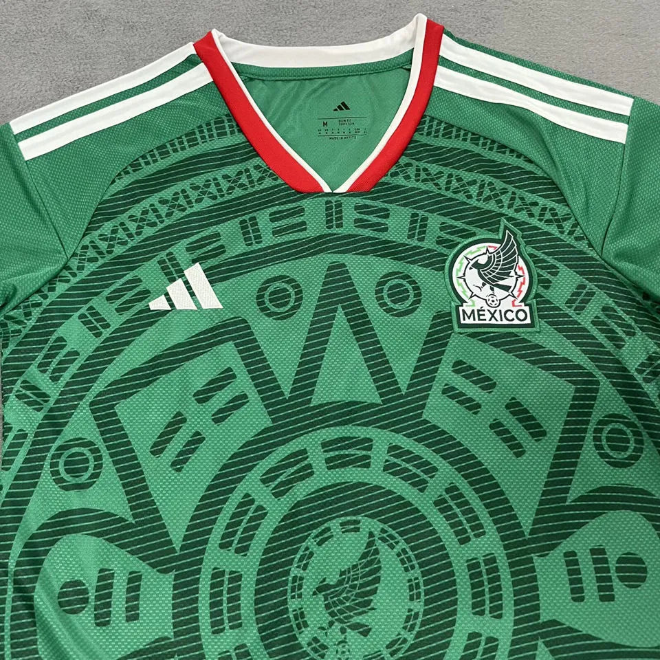 2026/27 Mexico Home Green Women Soccer Jersey 女 Detail 1