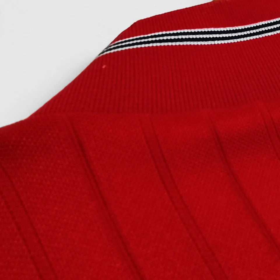 1984/1987 England Away Red Retro Soccer Jersey Detail 4