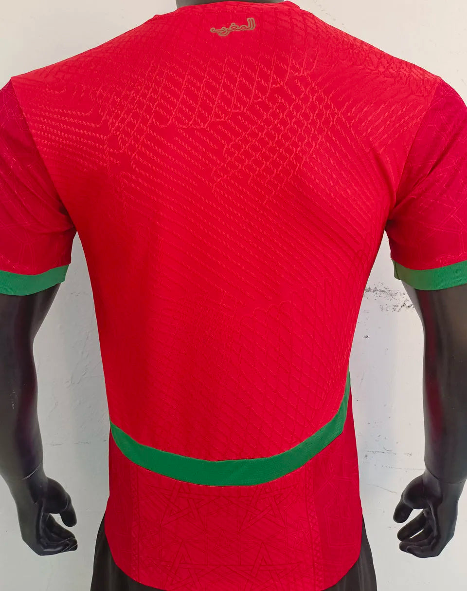 2025 Morocco Home Red Player Version Soccer Jersey Back