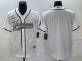 Men's New York Yankees White Replica Blank Jerseys Joint Edition