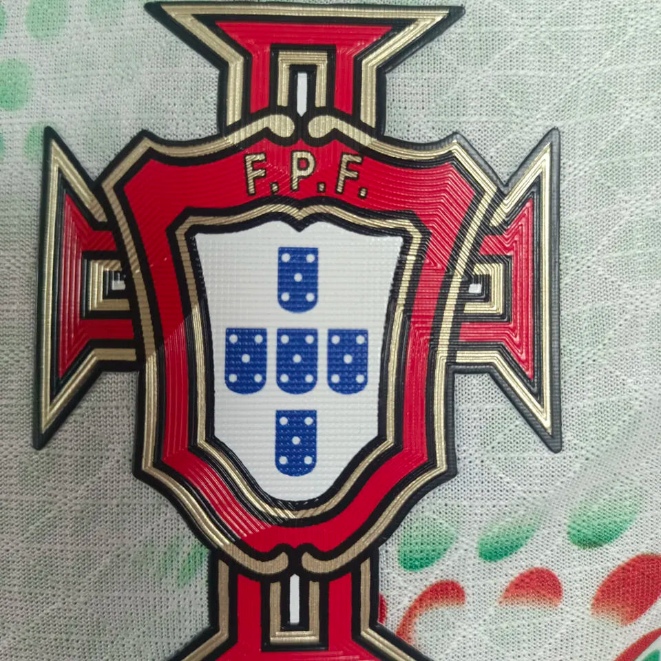 2025 Portugal Away White Player Version Soccer Jersey Detail 1