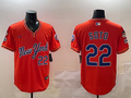 Men's New York Mets Juan Soto #22 Orange Replica Player Jerseys