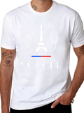 Paris Soccer T-Shirt - Mens Black Graphic Tee