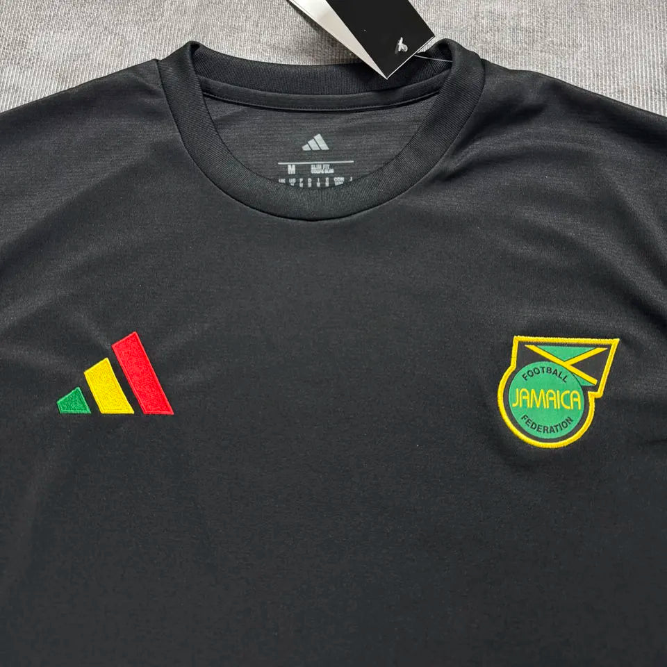 2026/27 Jamaica Away Black Fans Soccer Jersey Detail 1