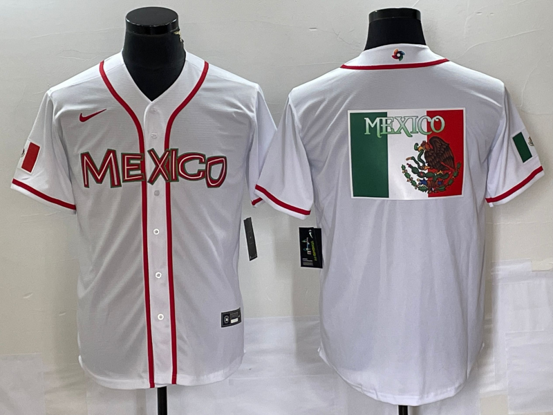 Men's 2023 World Baseball Classic Mexico White Jerseys