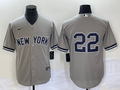 Men's New York Yankees Juan Soto #22 Gray Replica Player Name Jerseys