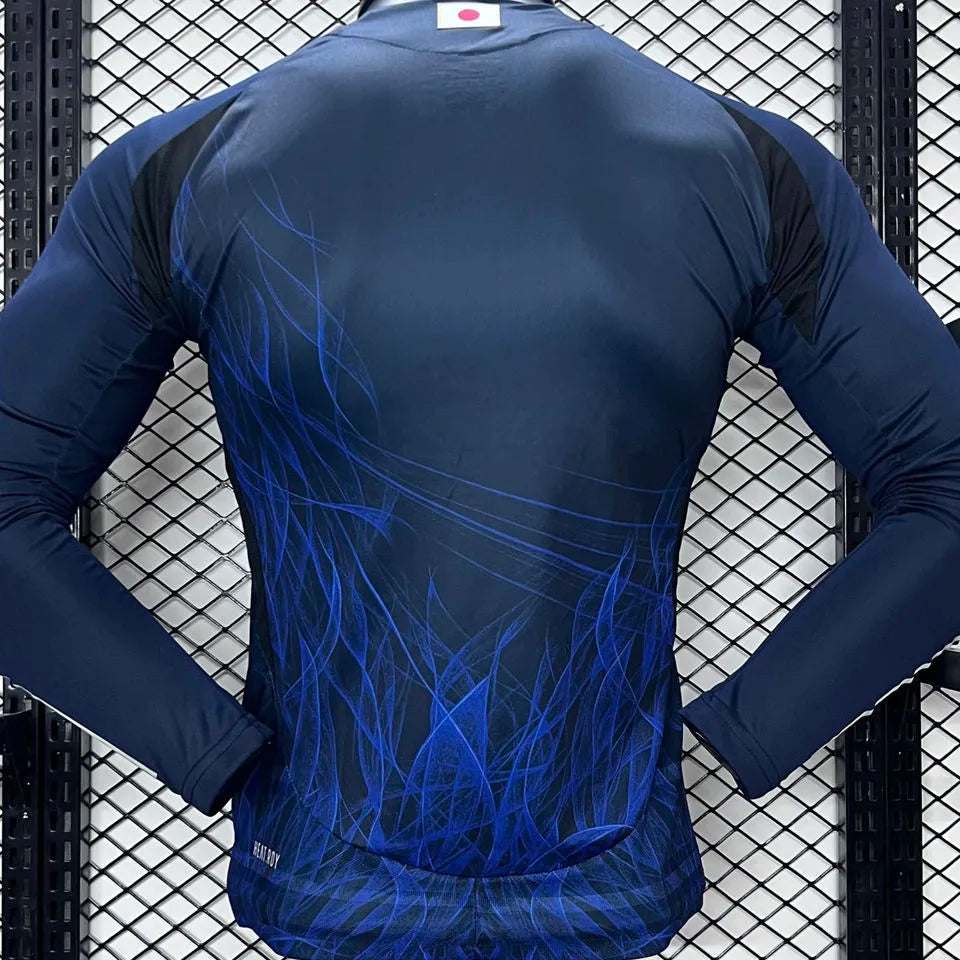 2024/25 Japan Home Y-3 Blue Player Version Long Sleeve Jersey Back