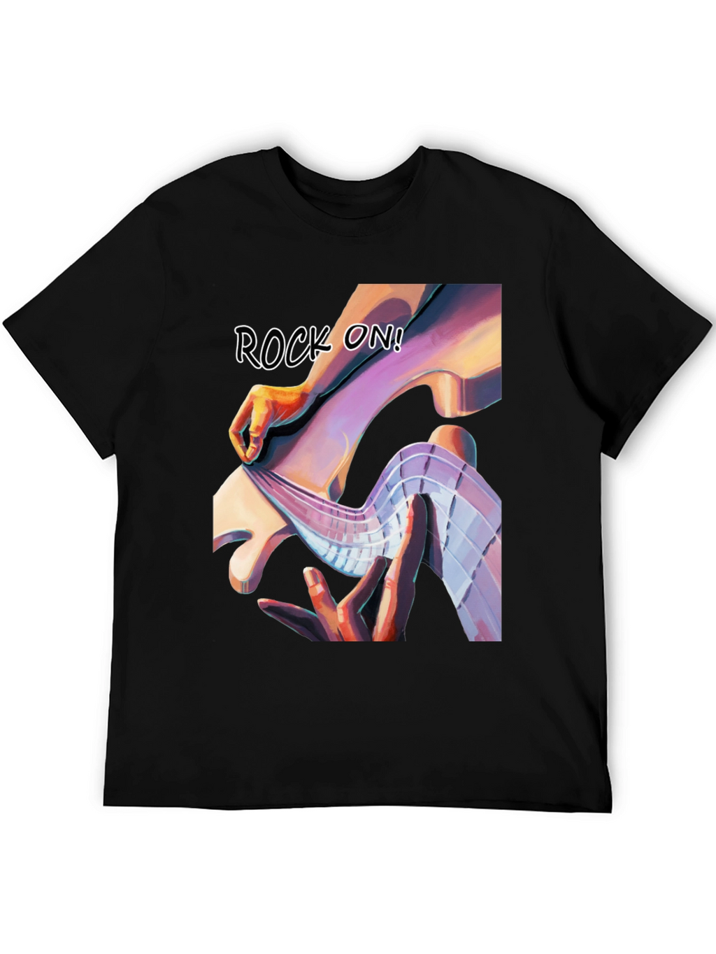 Rock On Graphic Tee - Stylish Black T-Shirt