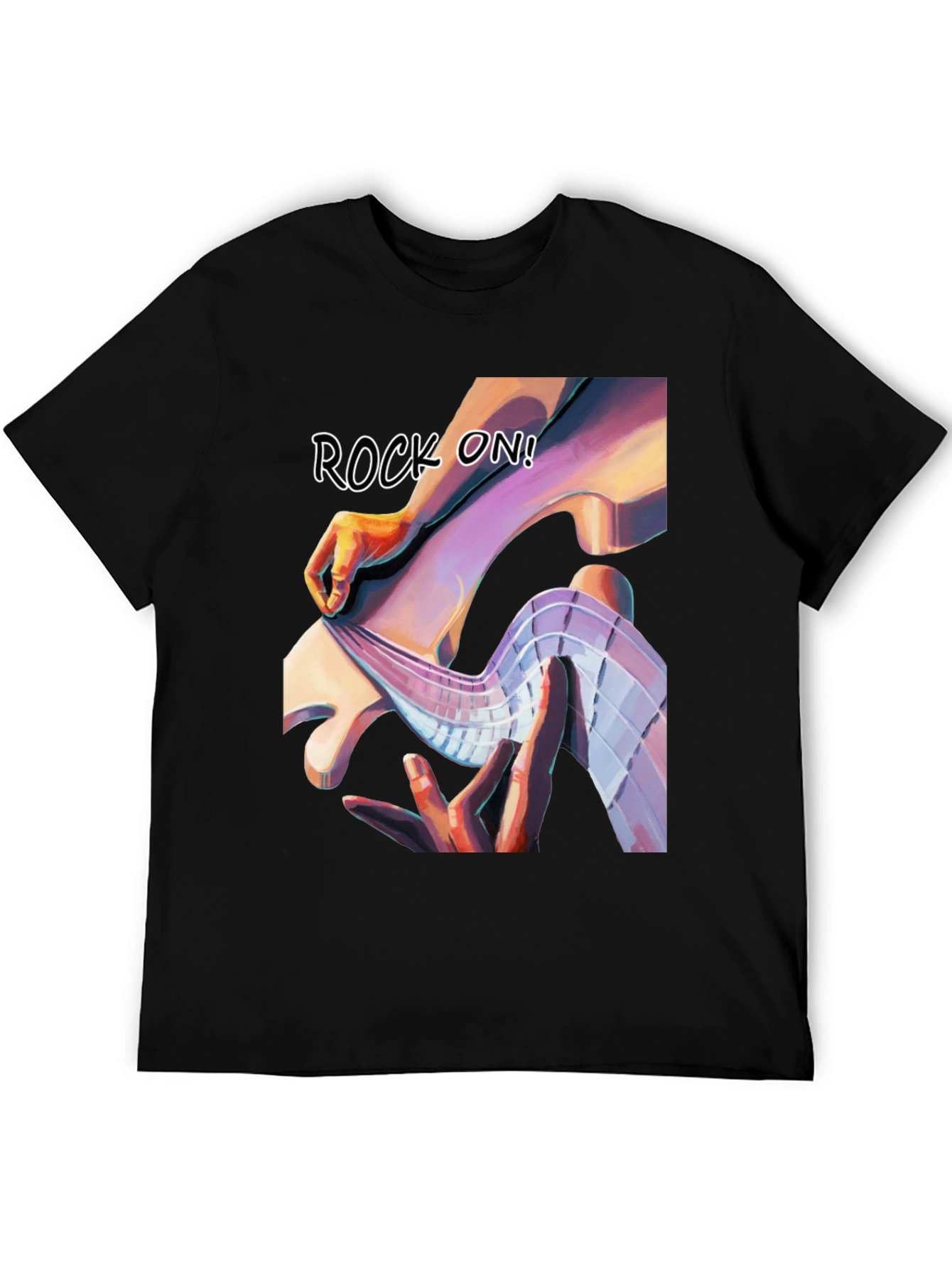 Rock On Graphic Tee - Stylish Black T-Shirt