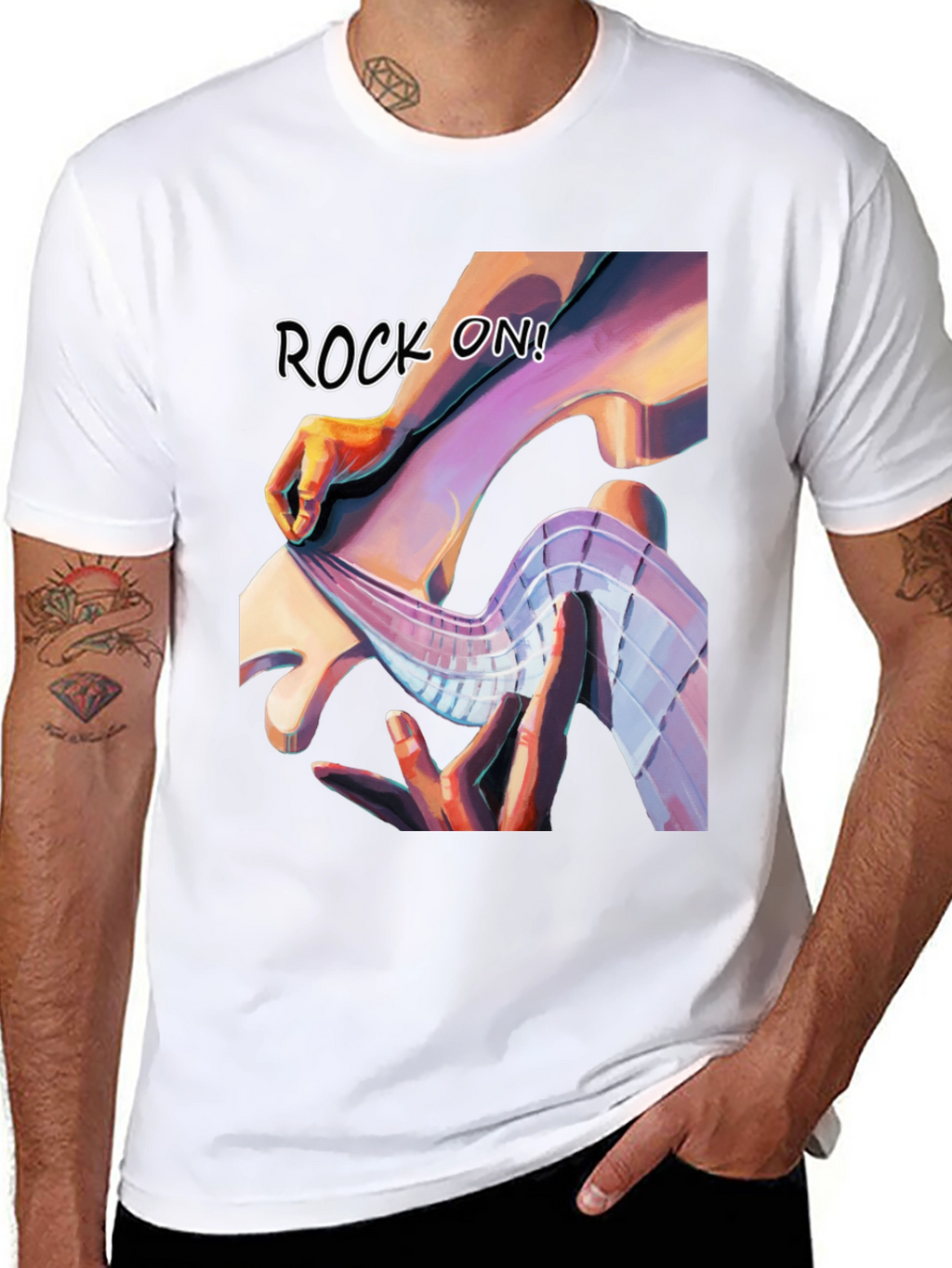 Rock On Graphic Tee - Stylish Black T-Shirt