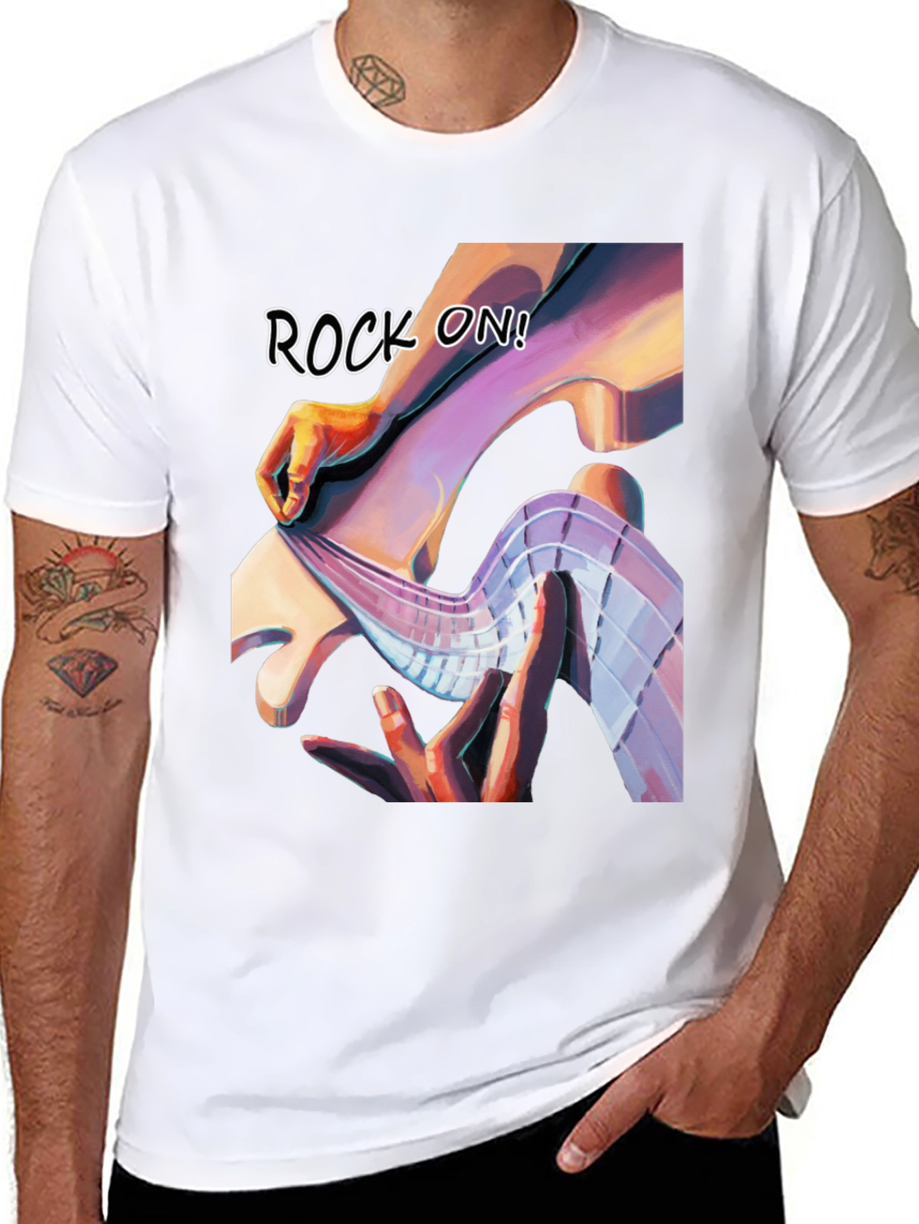 Rock On Graphic Tee - Stylish Black T-Shirt