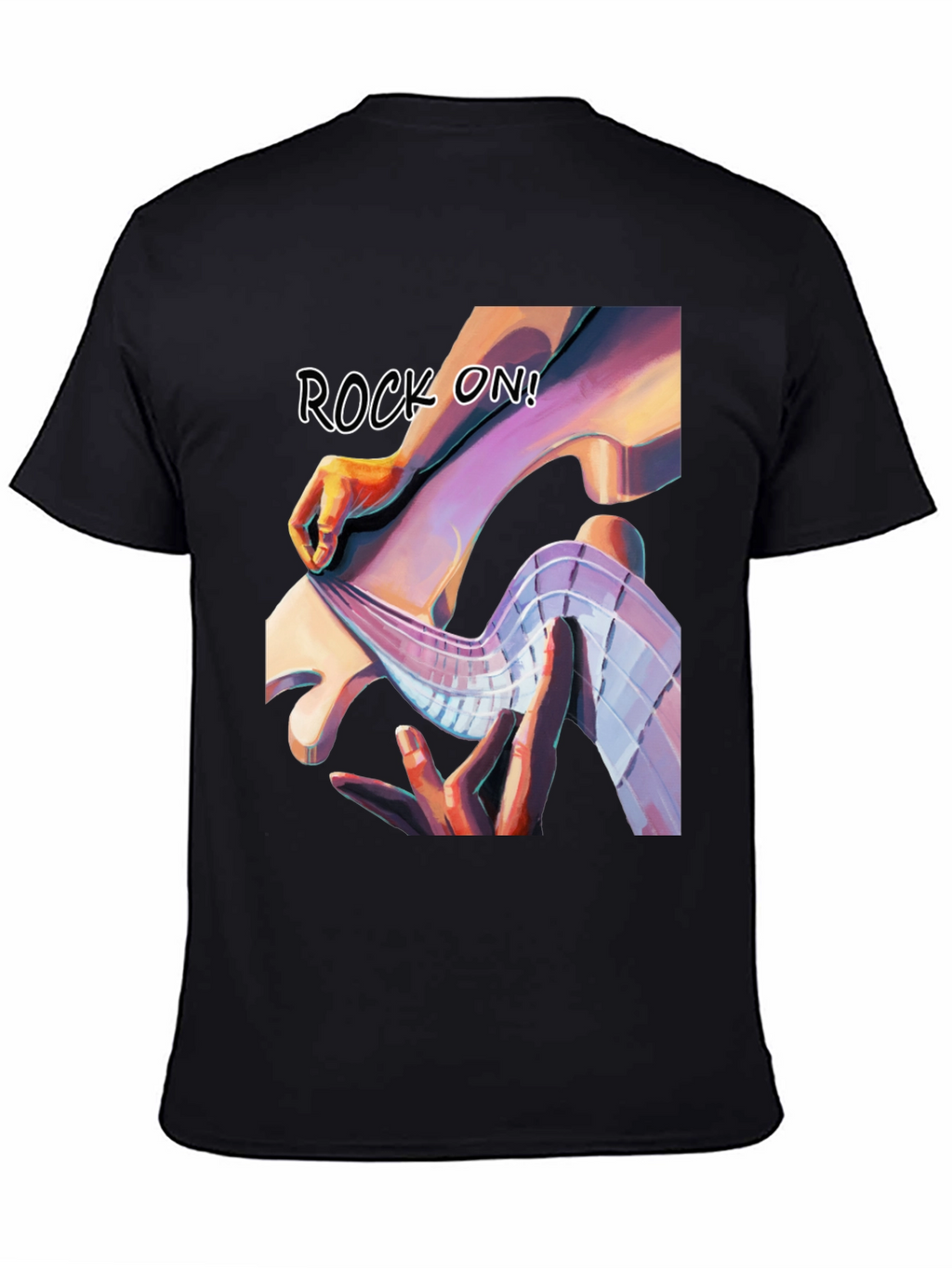 Rock On Graphic Tee - Stylish Black T-Shirt