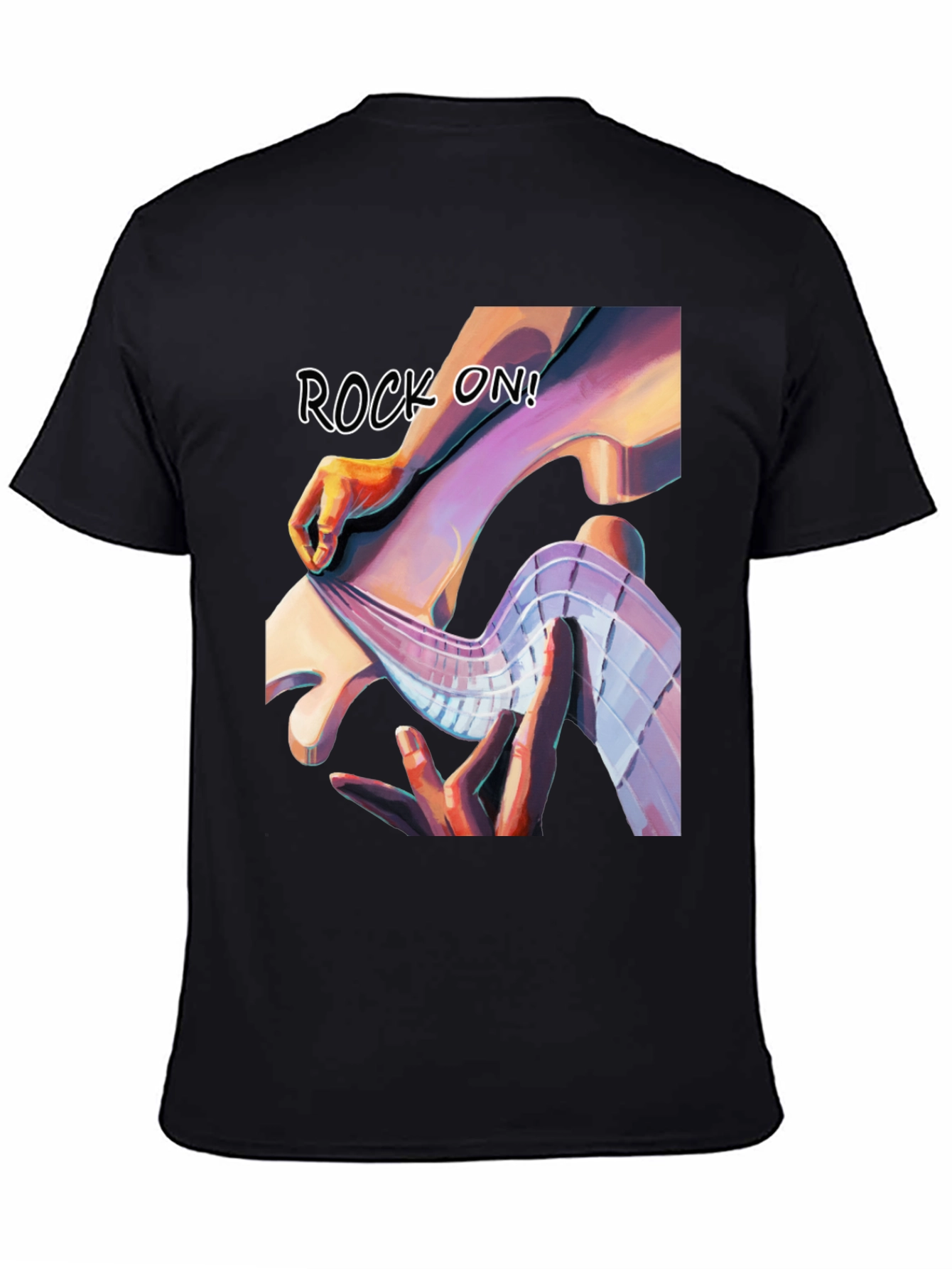 Rock On Graphic Tee - Stylish Black T-Shirt