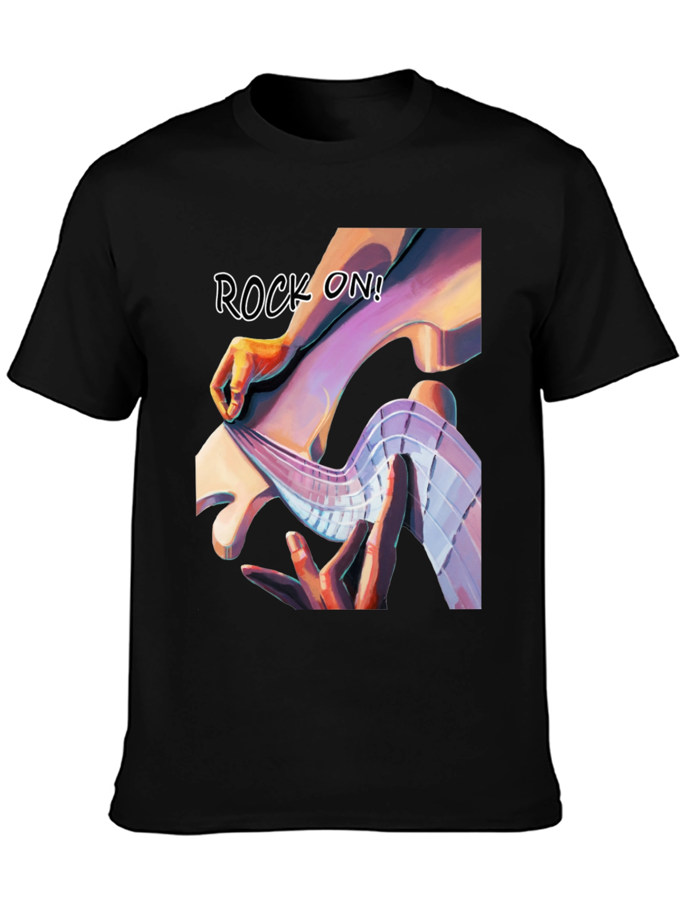 Rock On Graphic Tee - Stylish Black T-Shirt