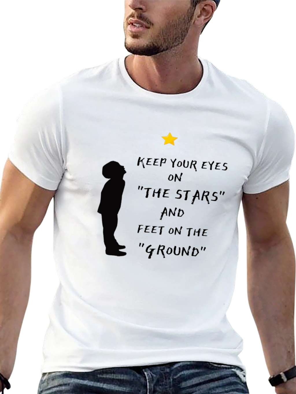 Keep Your Eyes on the Stars Graphic T-Shirt