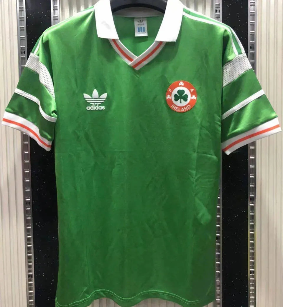 1988/90 Ireland Home Green Retro Soccer Jersey Front
