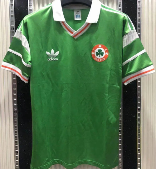 1988/90 Ireland Home Green Retro Soccer Jersey Front