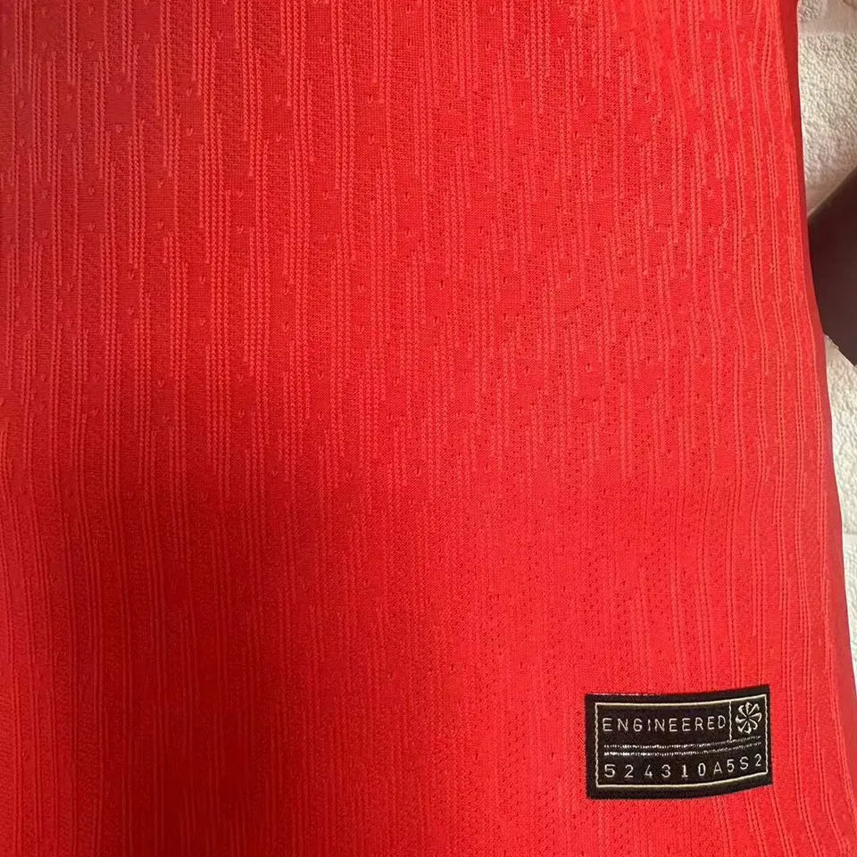 2024/25 China Home Red Player Version Soccer Jersey Detail 4