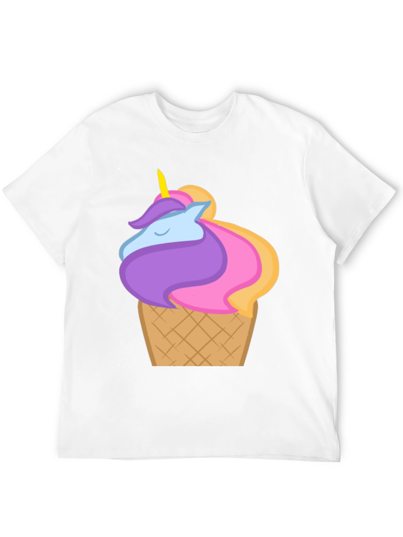Unicorn Ice Cream Cone Graphic T-Shirt