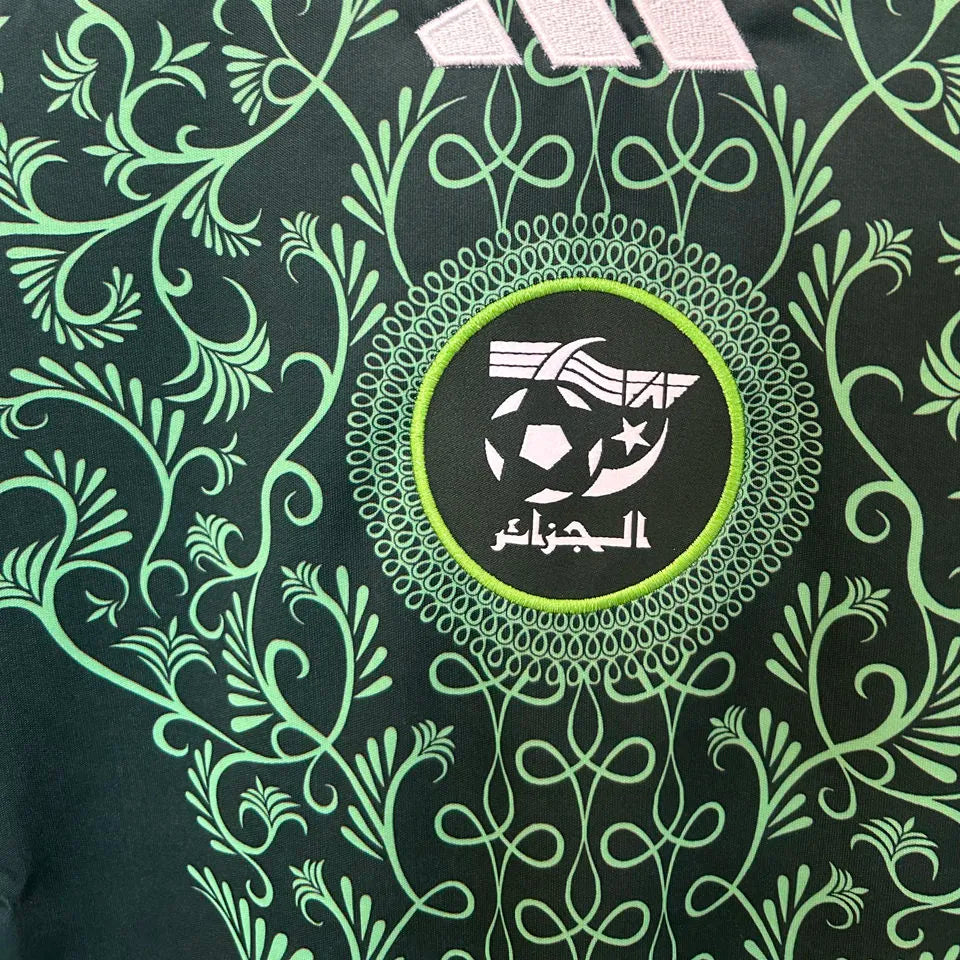 2025 Algeria Third Green Fans Soccer Jersey Detail 2