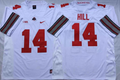 Men's Ohio State Buckeyes K.J. Hill #14 White Player Game Jersey