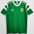 1990 Cameroun Home Green Retro Soccer Jersey Front