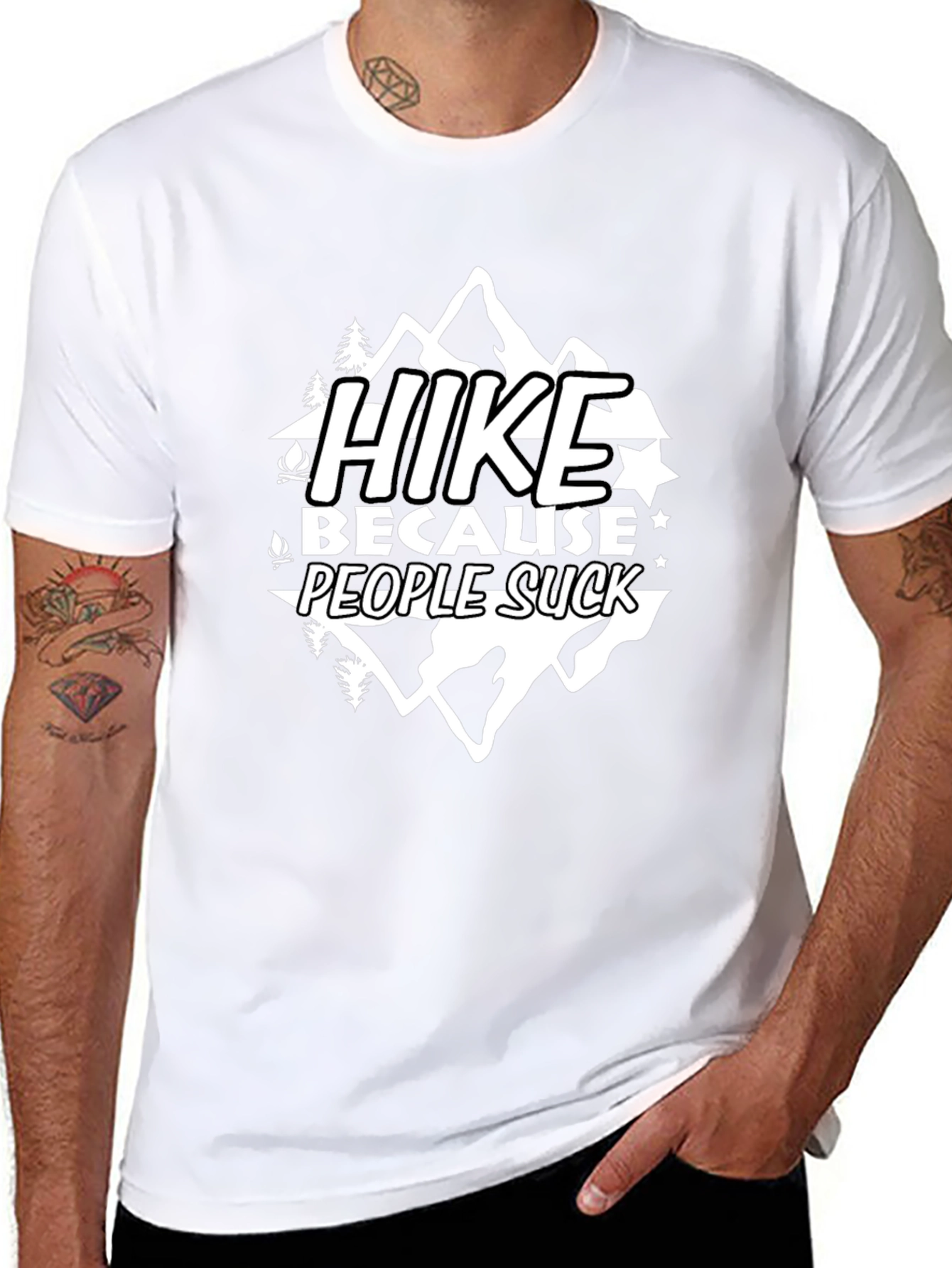 Hike Because People Suck T-Shirt - Outdoor Adventure