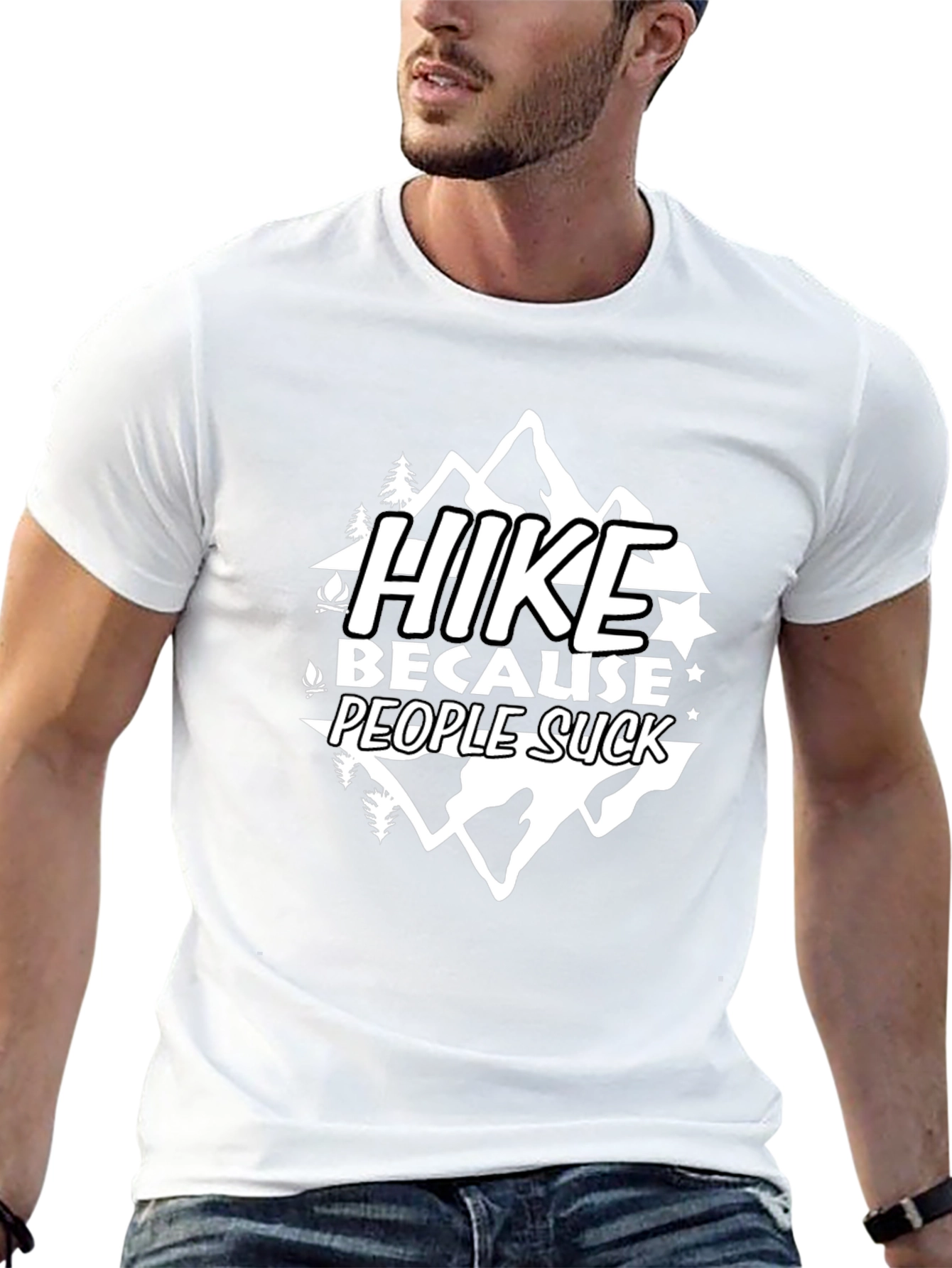 Hike Because People Suck T-Shirt - Outdoor Adventure