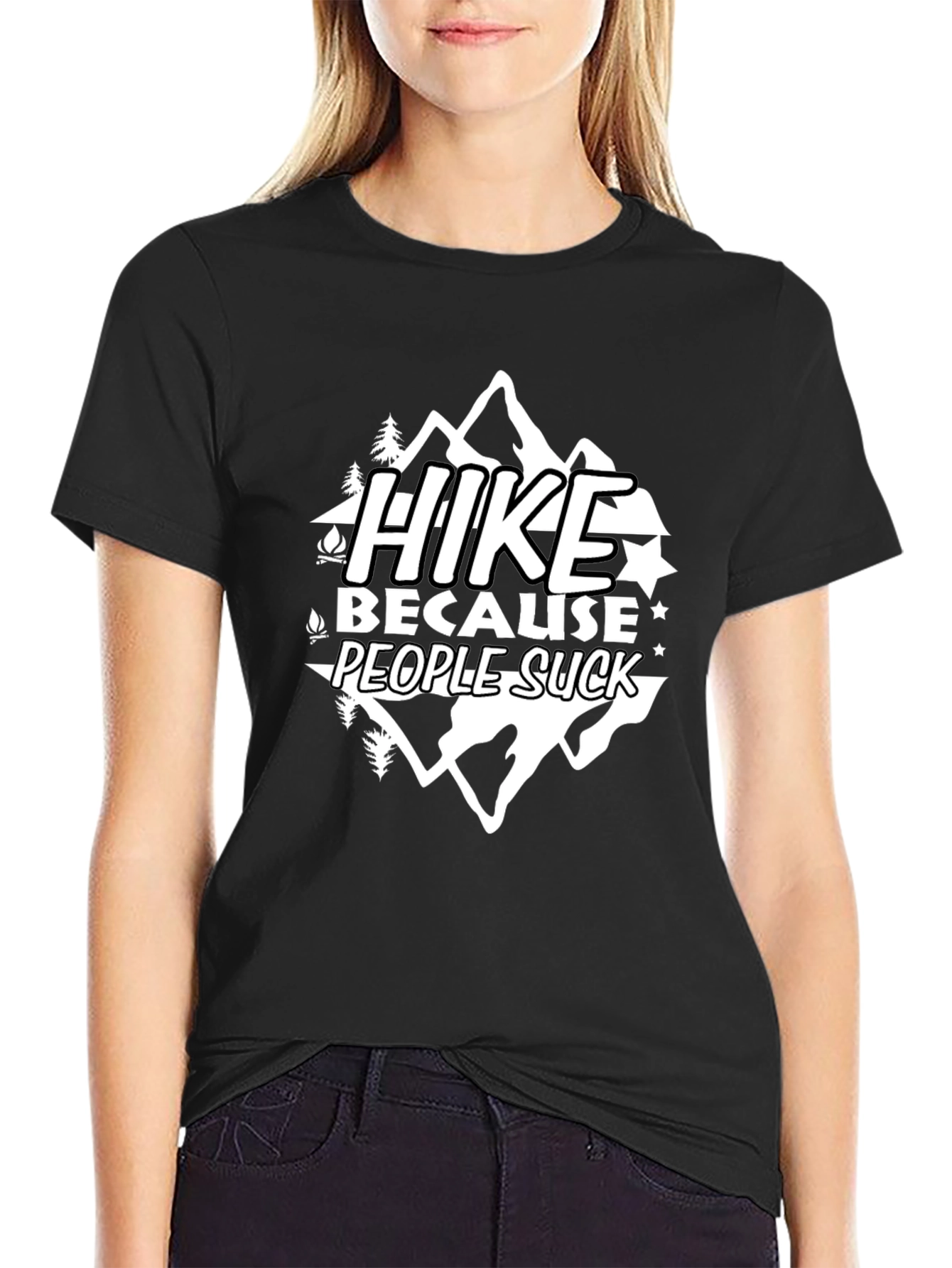 Hike Because People Suck T-Shirt - Outdoor Adventure