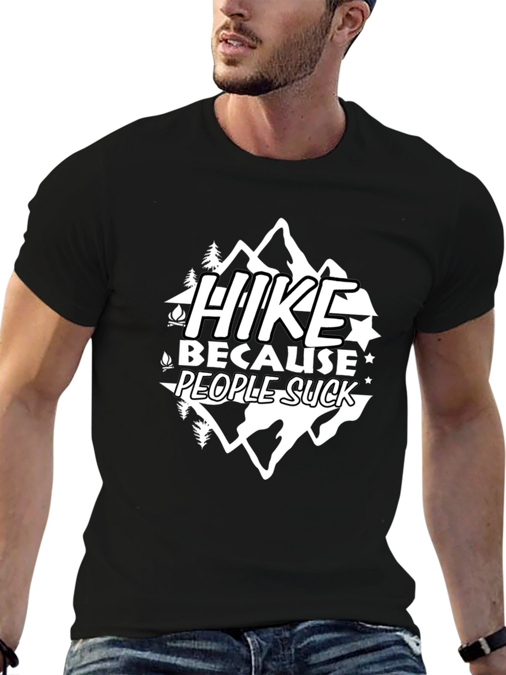 Hike Because People Suck T-Shirt - Outdoor Adventure
