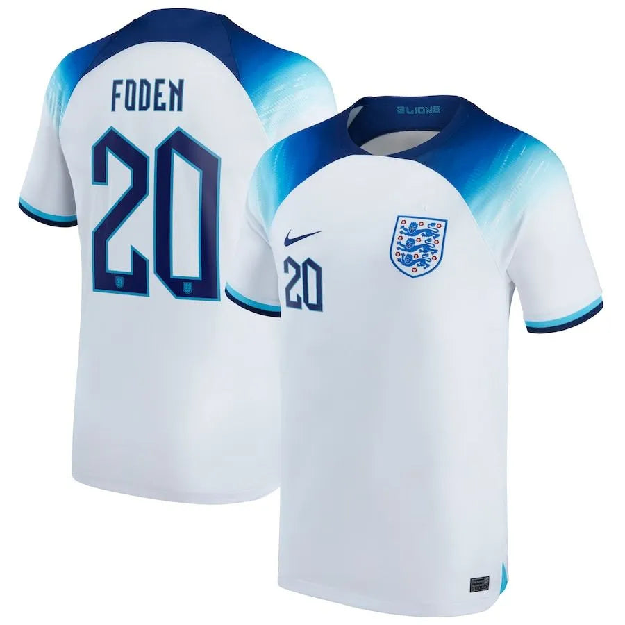 FODEN #20 England Home 1:1 White Fans Jersey 2022/23 ★★ Front