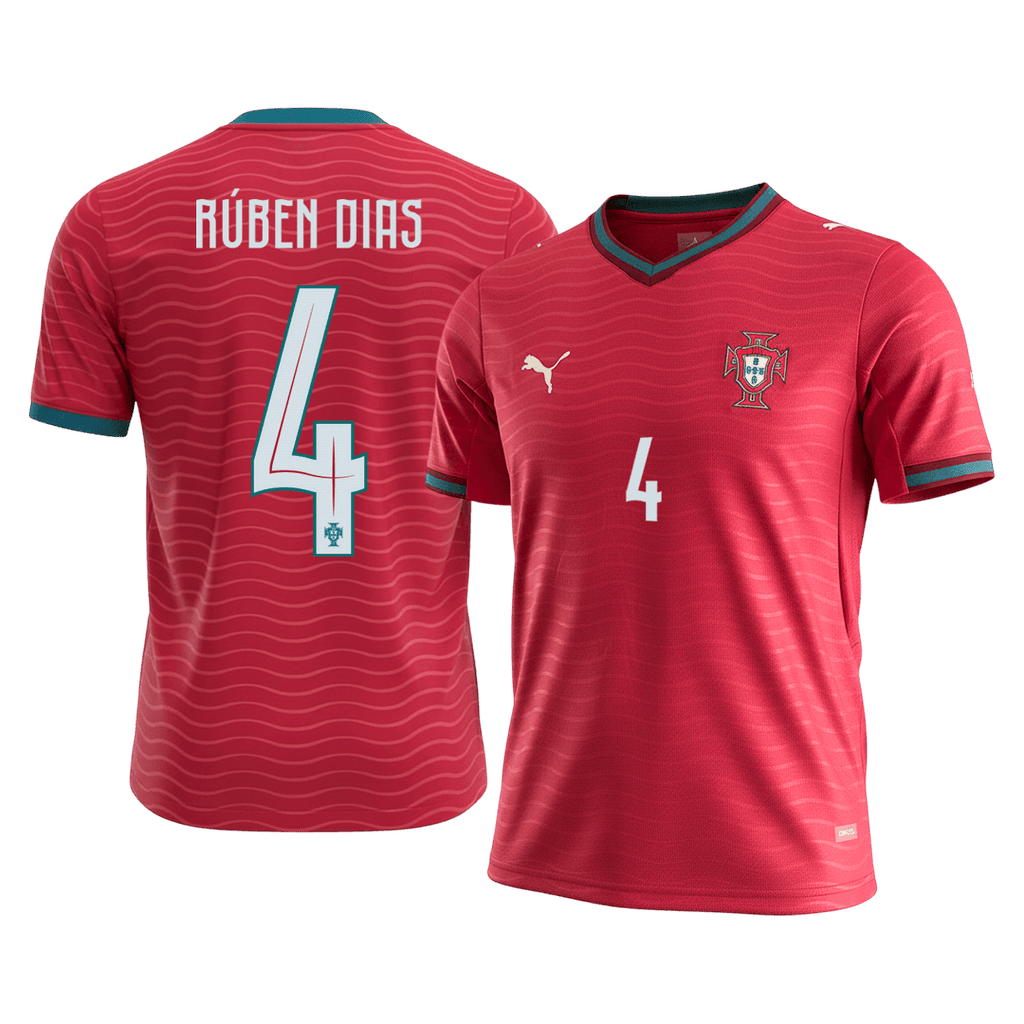RÚBEN DIAS#4 Portugal Home Soccer Jersey World Cup 2026 Red Front