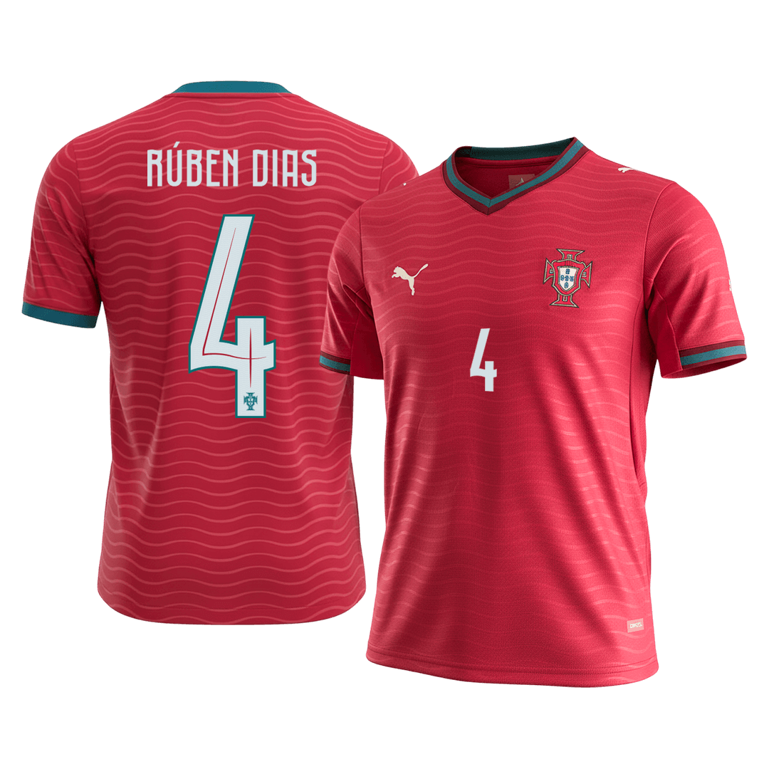 RÚBEN DIAS#4 Portugal Home Soccer Jersey World Cup 2026 Red Front