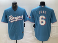 Men's Texas Rangers Josh Jung #6 Blue Replica Player Jerseys