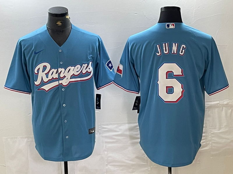 Men's Texas Rangers Josh Jung #6 Blue Replica Player Jerseys