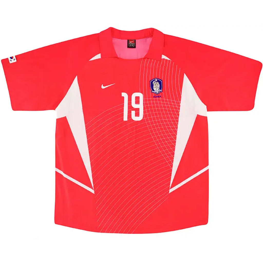 J H AHN #19 Retro South Korea Home Jersey 2002 Back