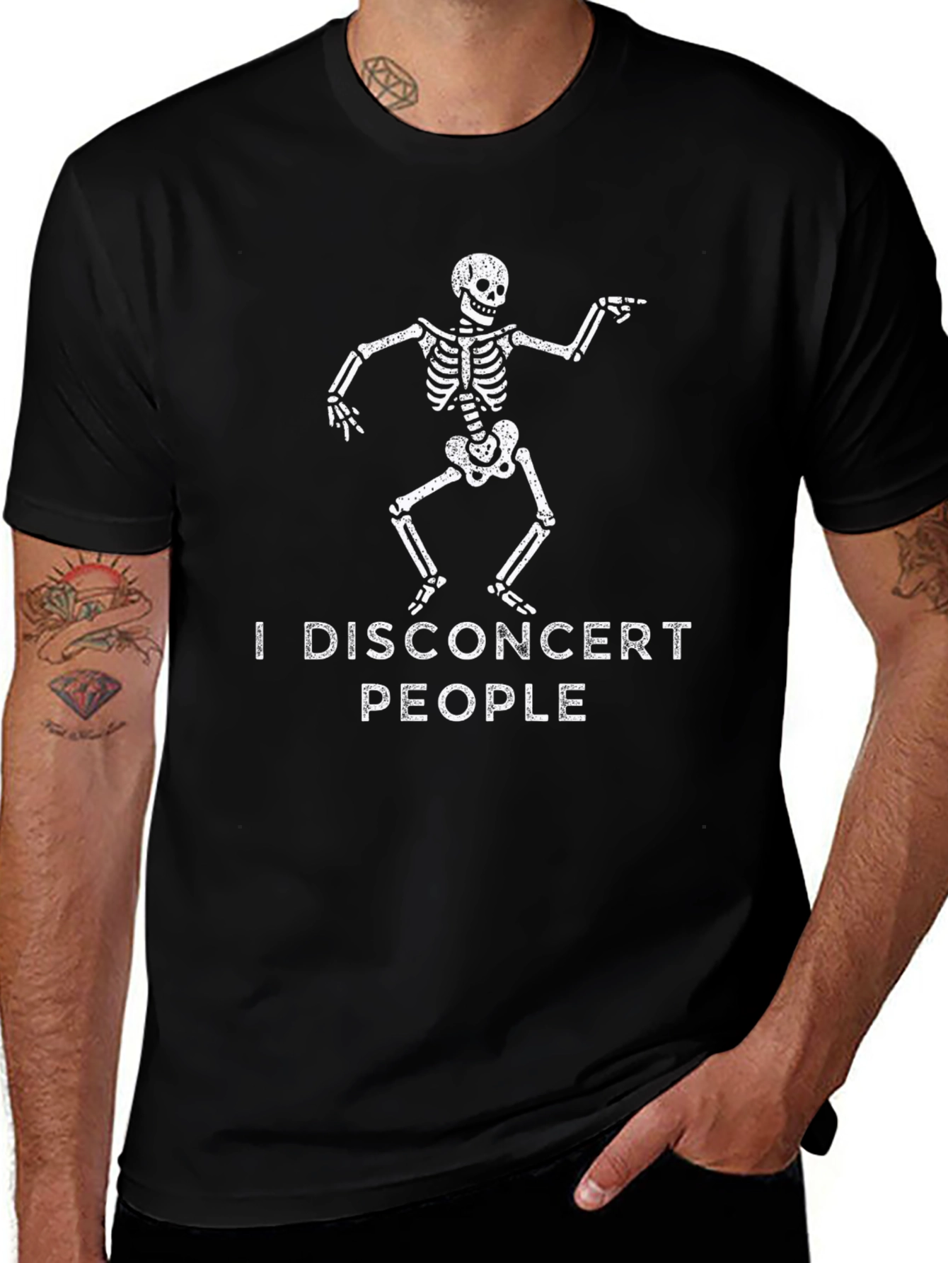 I Disconcert People Skeleton Graphic Tee
