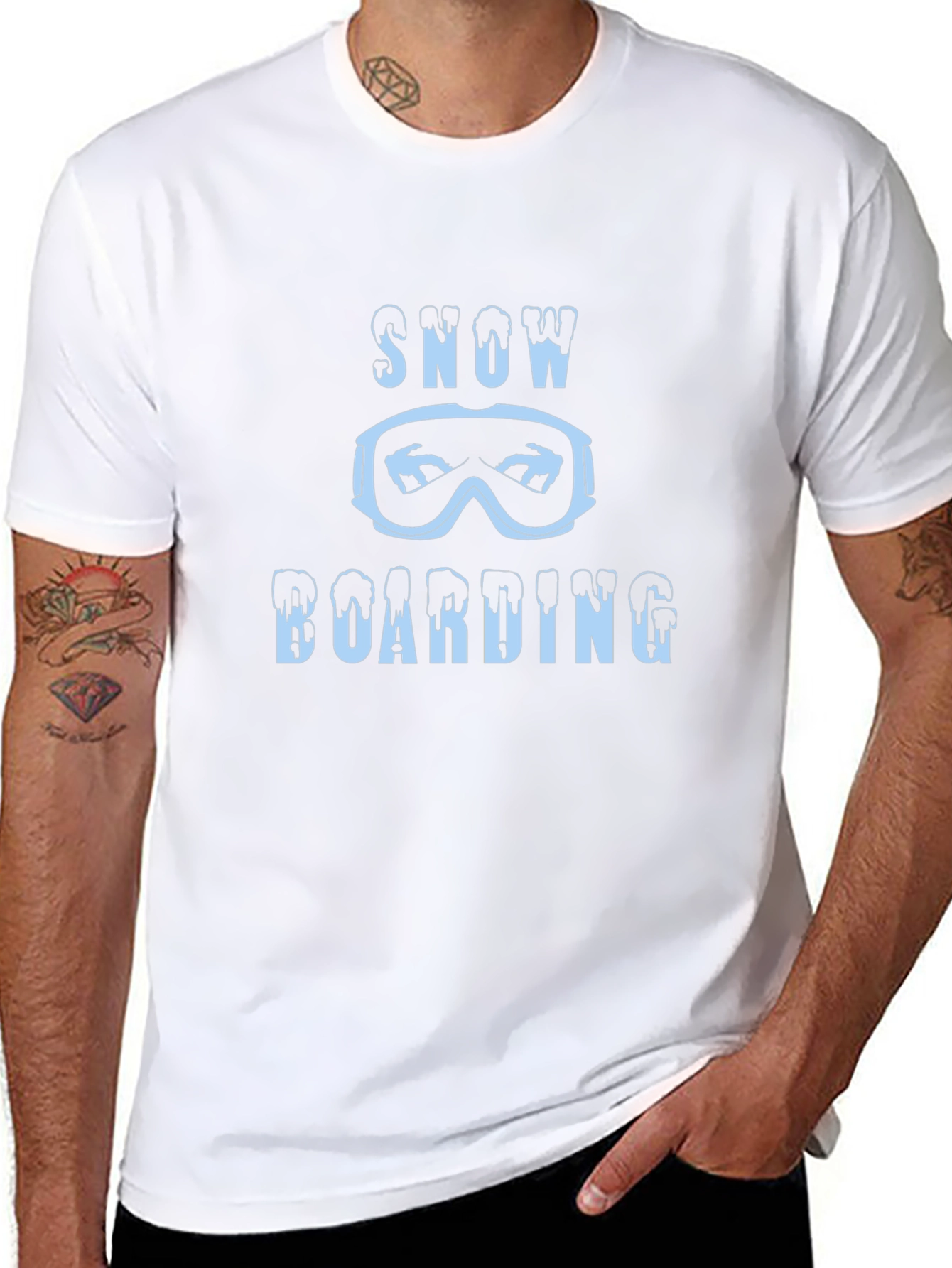 Snowboarding Graphic Tee | Mens Black T-Shirt