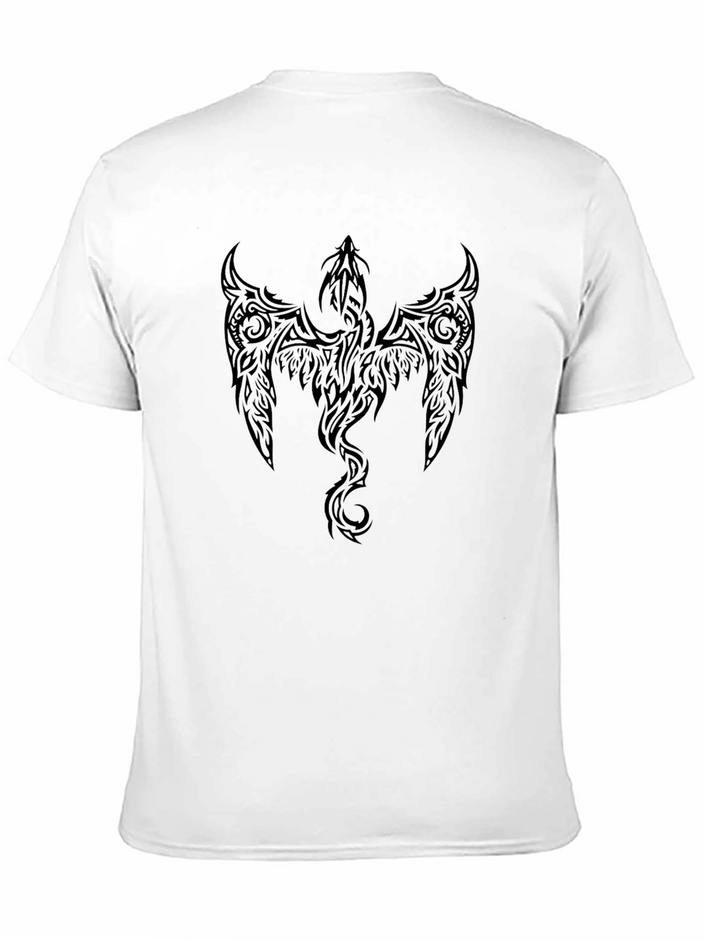 Mens Black Tribal Phoenix Graphic Tee