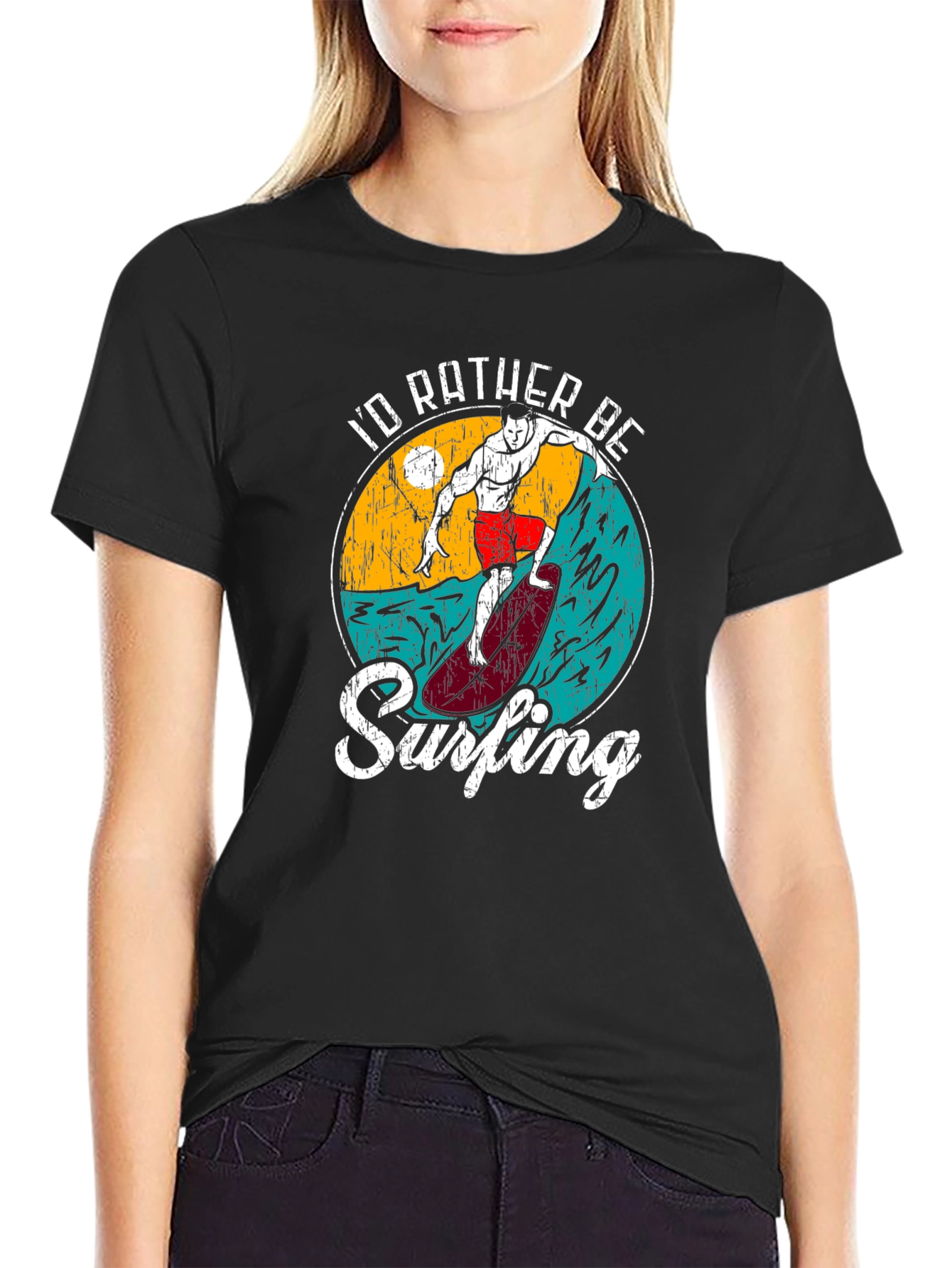Id Rather Be Surfing Graphic T-Shirt