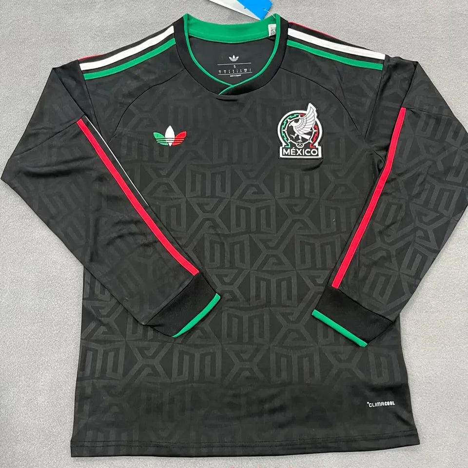2026/27 Mexico Third Black Fans Long Sleeve Soccer Jersey Front
